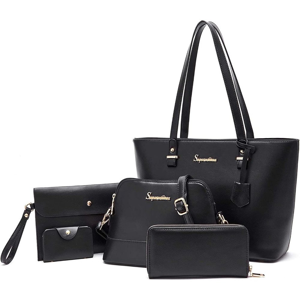 5pcs Purse Handbag for Women Wallet Tote Bag Shoulder Bags Top Handle Sa…